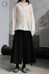 M.A+ front button drooping wide leg pants PW481 CWP1